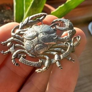 1960s Cini Sterling Zodiac Brooch